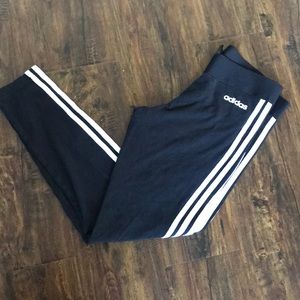 Black and white Adidas pants